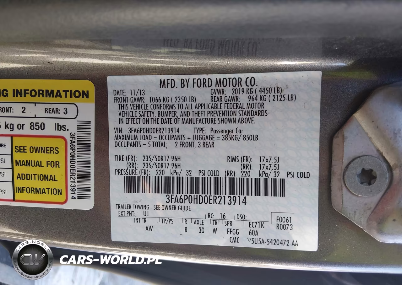 2014 Ford Fusion Se VIN:3FA6P0HD0ER213914 - 9