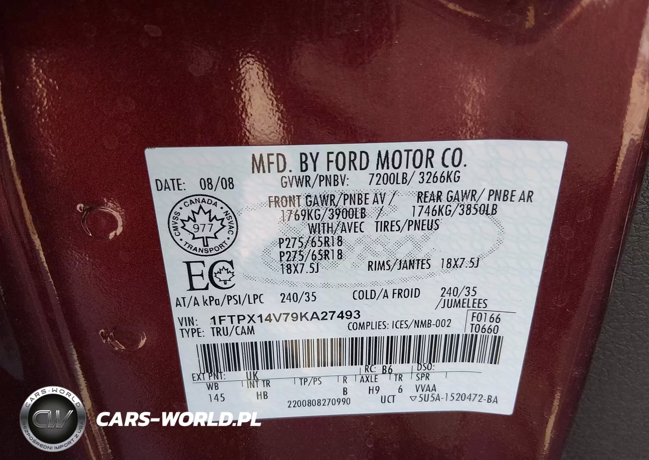 2009 Ford F-150 Fx4-Lariat-Xl-Xlt VIN:1FTPX14V79KA27493 - 9