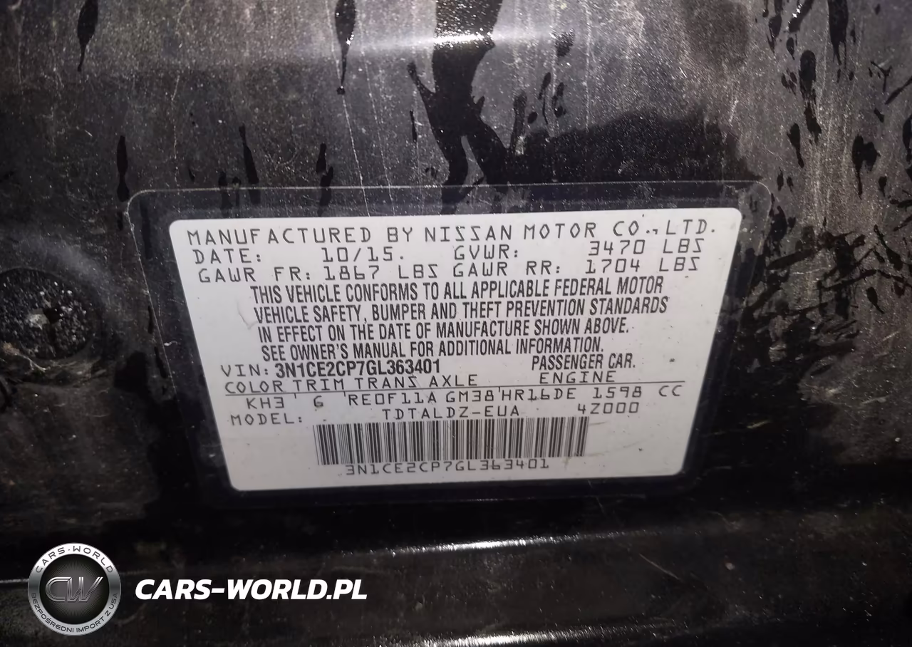 2016 Nissan Versa Note S (Sr)-S Plus-Sl-Sr-Sv VIN:3N1CE2CP7GL363401 - 9