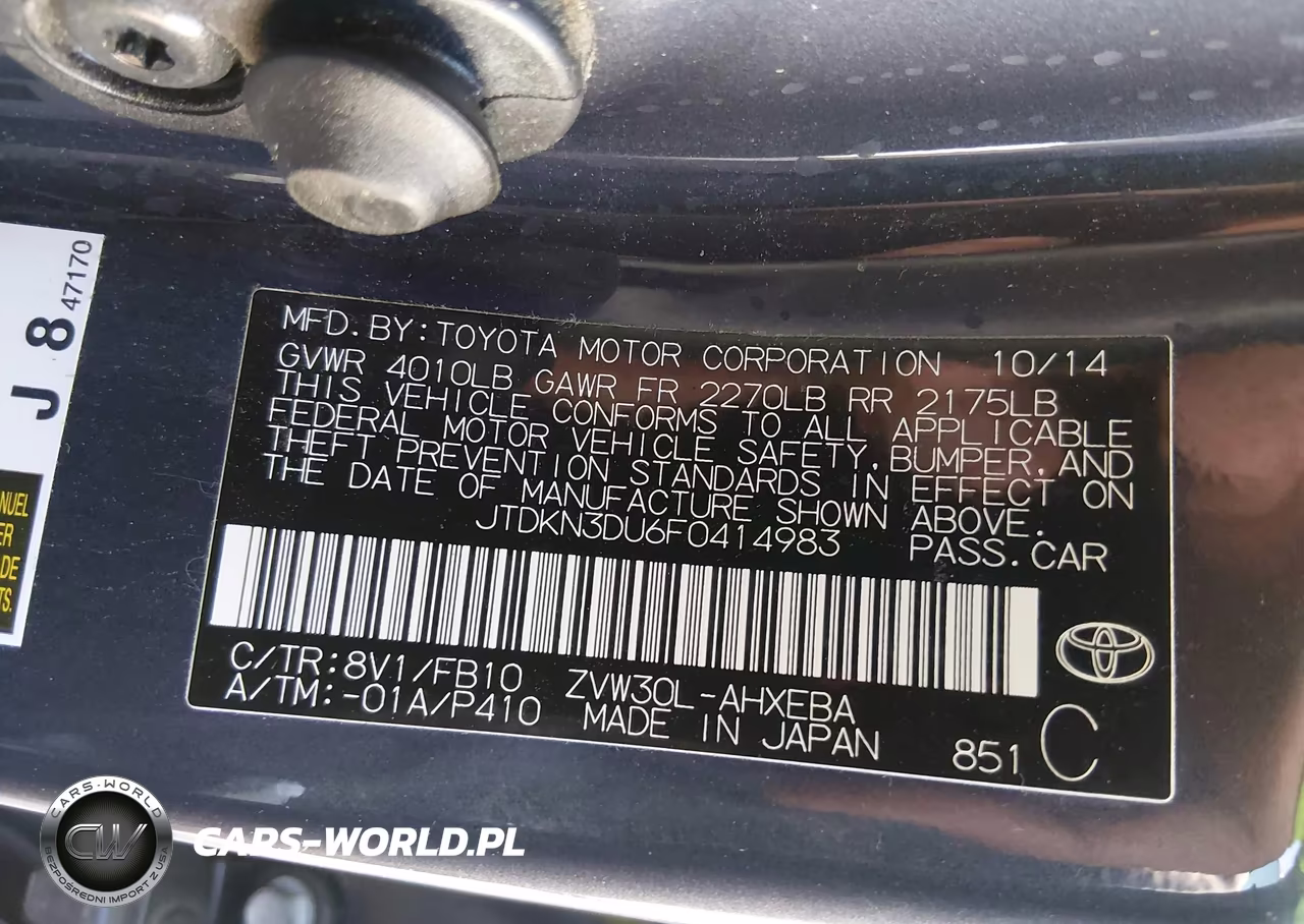 2015 Toyota Prius Three VIN:JTDKN3DU6F0414983 - 9