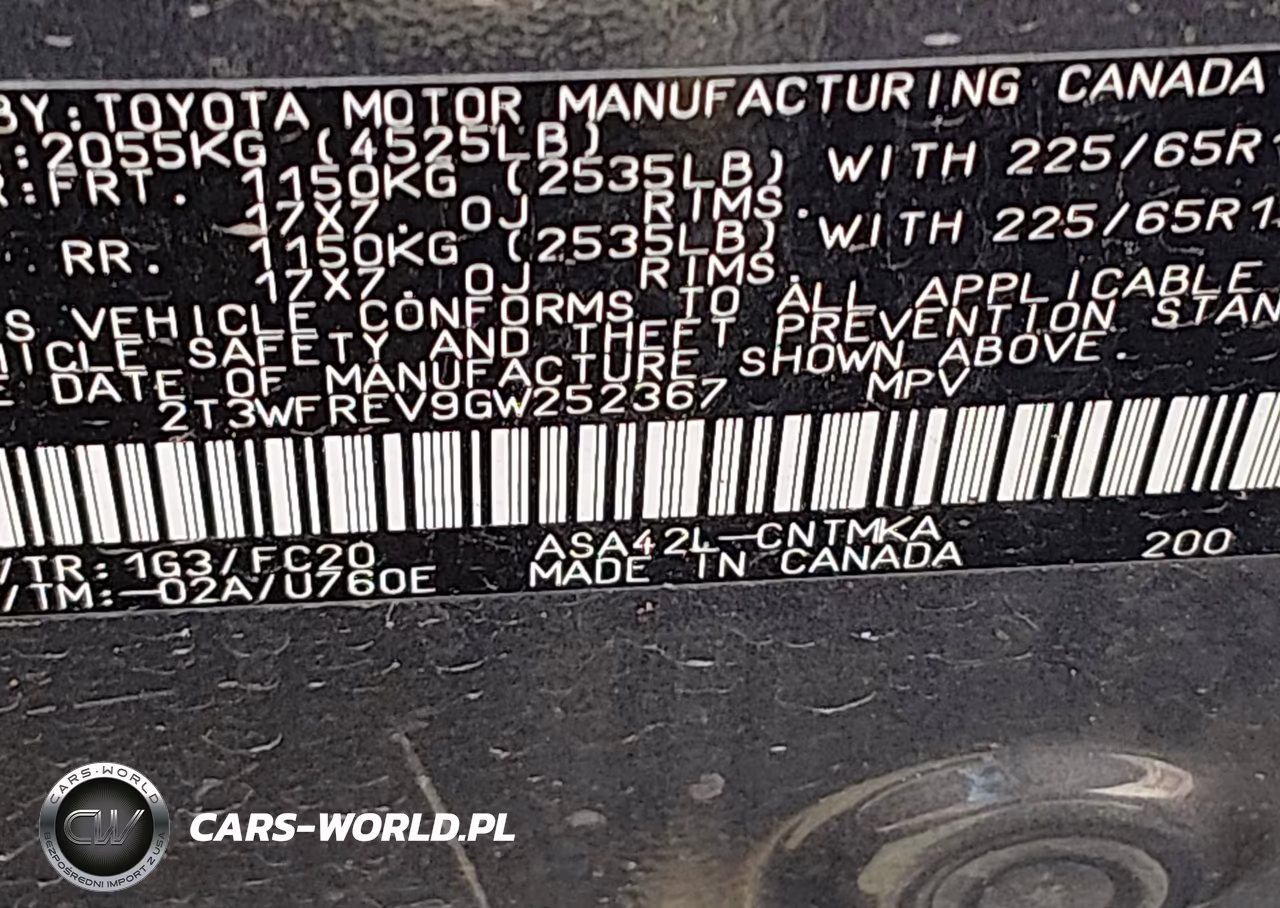 2016 Toyota Rav4 Xle VIN:2T3WFREV9GW252367 - 9