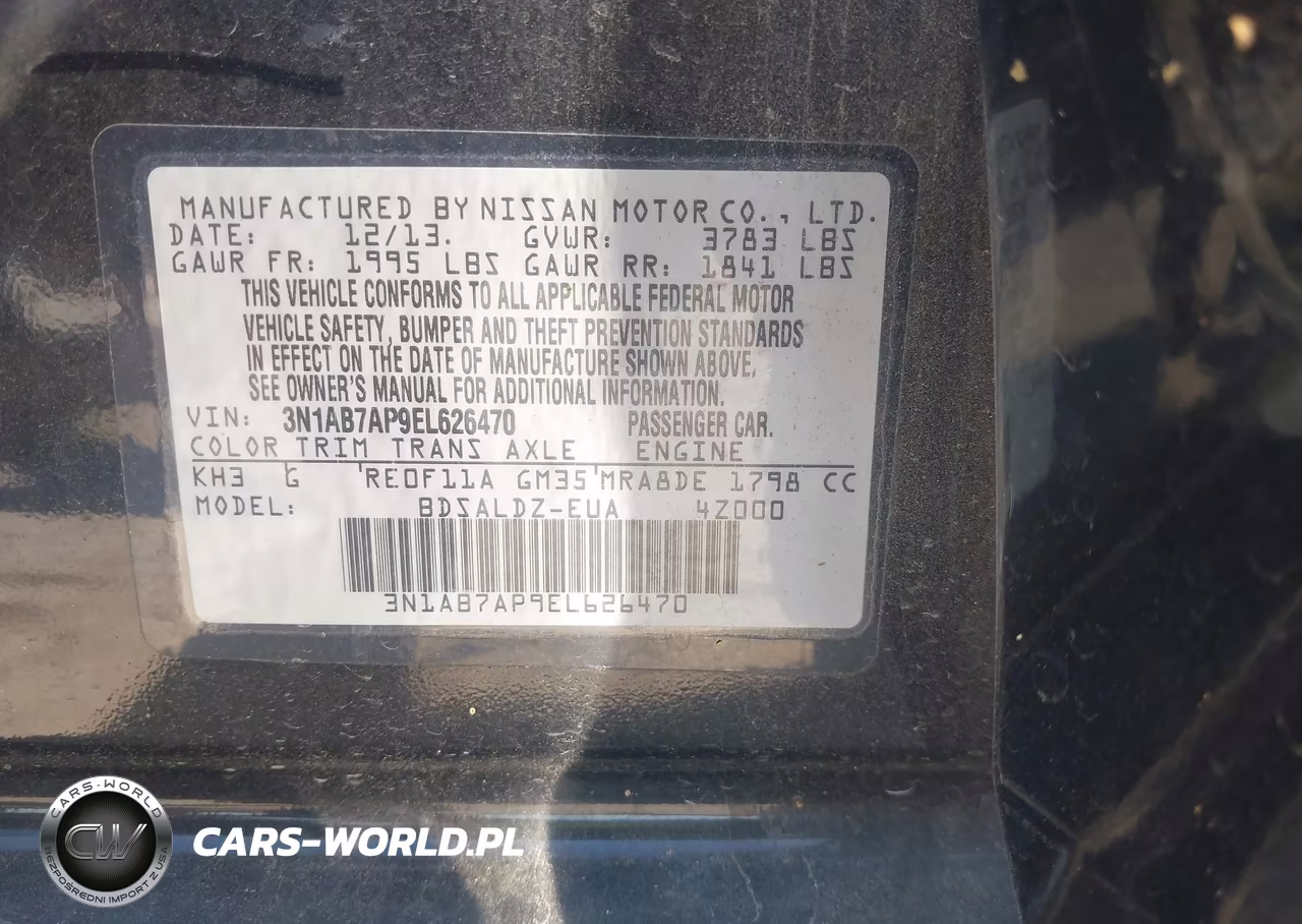 2014 Nissan Sentra Sv VIN:3N1AB7AP9EL626470 - 9