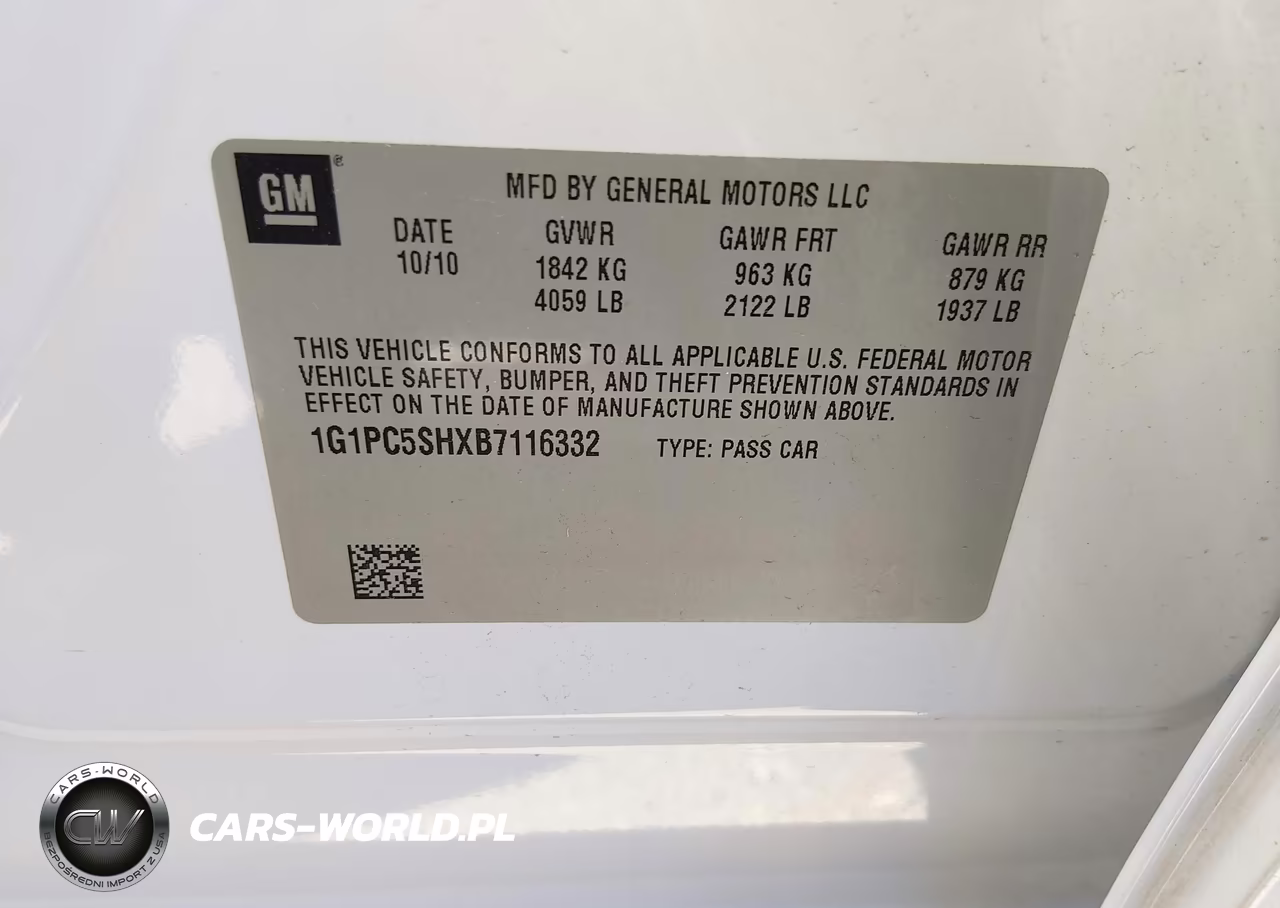 2011 Chevrolet Cruze Ls VIN:1G1PC5SHXB7116332 - 9
