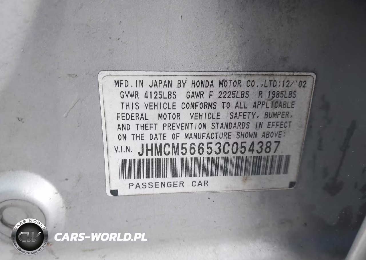 2003 Honda Accord 2.4 Ex VIN:JHMCM56653C054387 - 9