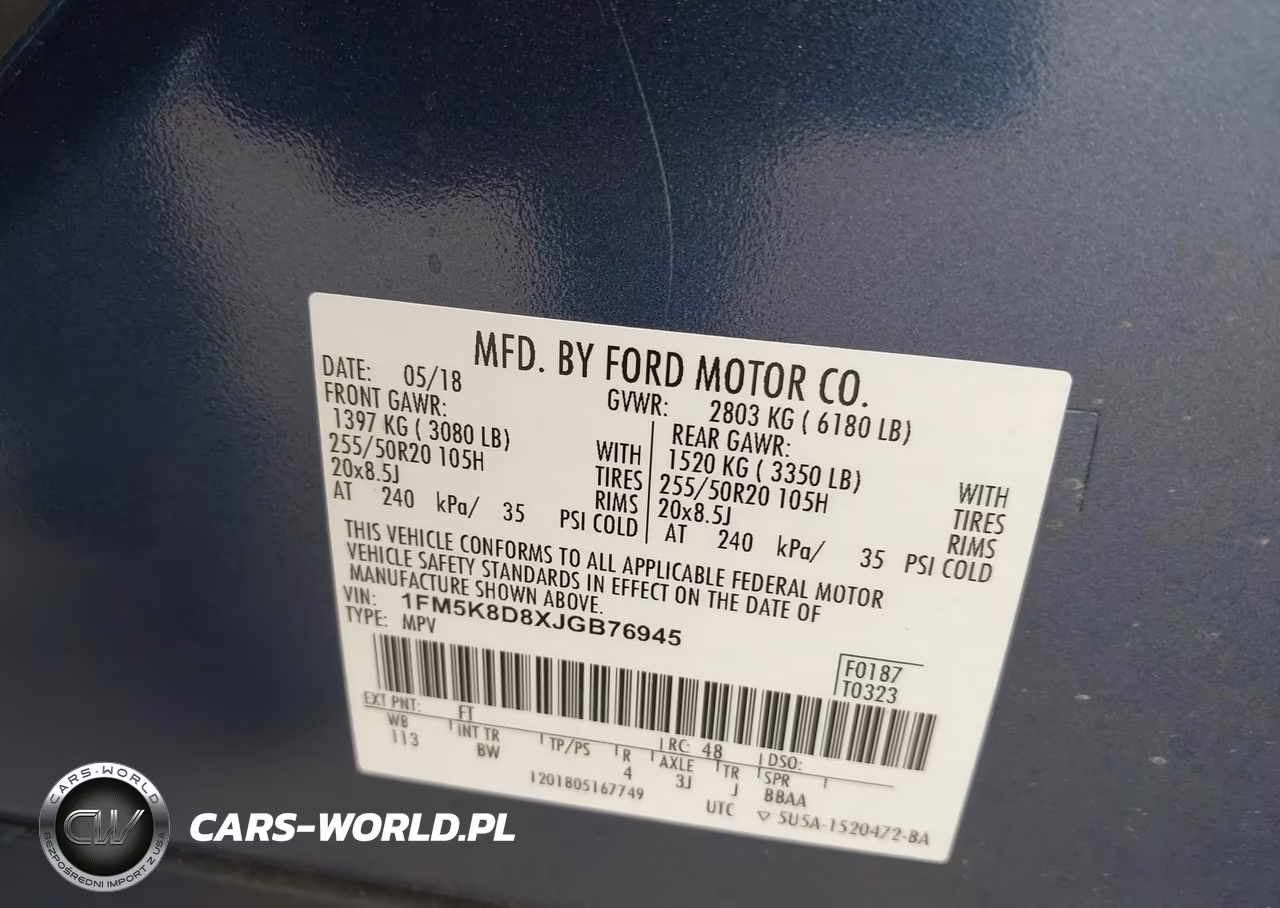 2018 Ford Explorer Xlt VIN:1FM5K8D8XJGB76945 - 9