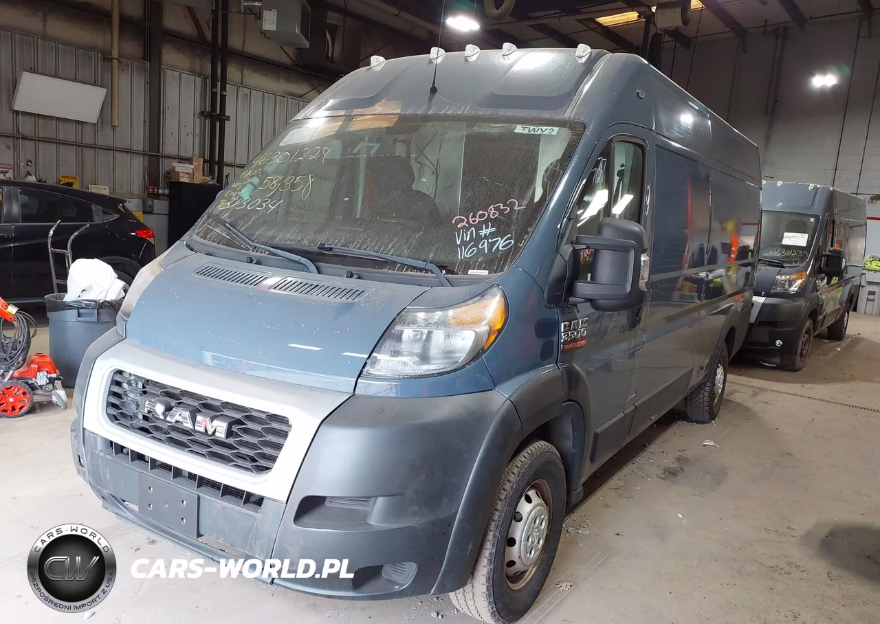 2020 Ram Promaster 3500 Cargo Van High Roof 159 Wb Ext VIN:3C6URVJG7LE116976 - 2