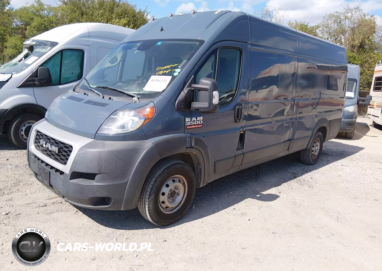 2021 Ram Promaster 3500 Cargo Van High Roof 159 Wb Ext VIN:3C6MRVJG9ME556201 - 2