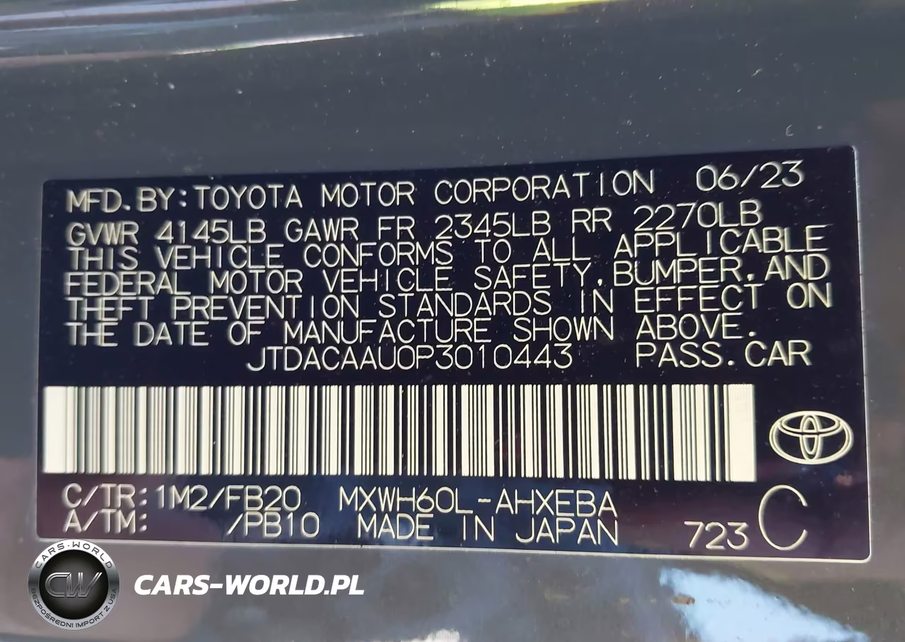 2023 Toyota Prius Le VIN:JTDACAAU0P3010443 - 4