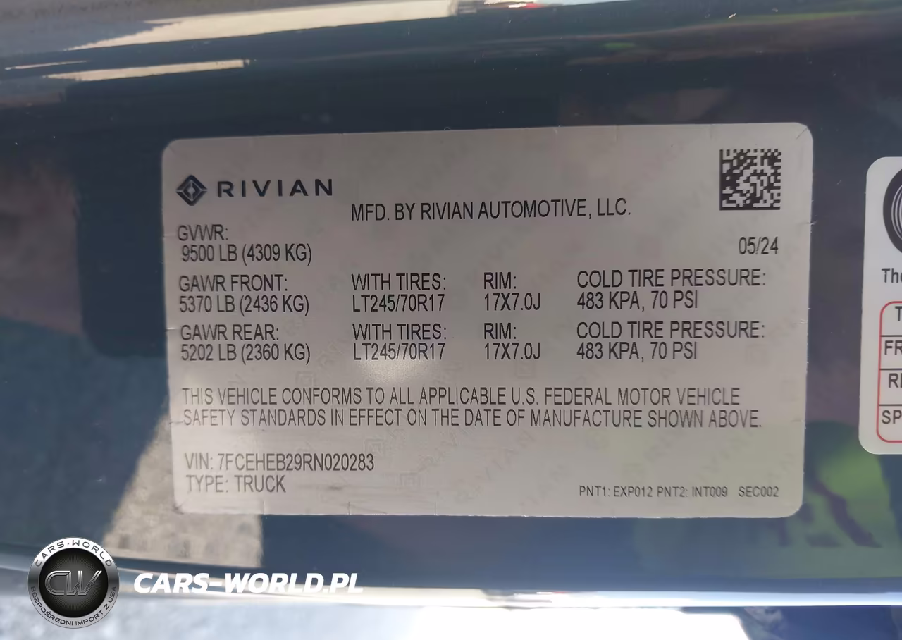 2024 Rivian Delivery 700 VIN:7FCEHEB29RN020283 - 9