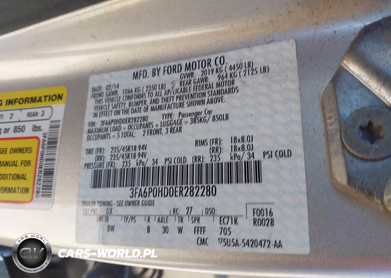 2014 Ford Fusion Se VIN:3FA6P0HD0ER282280 - 9