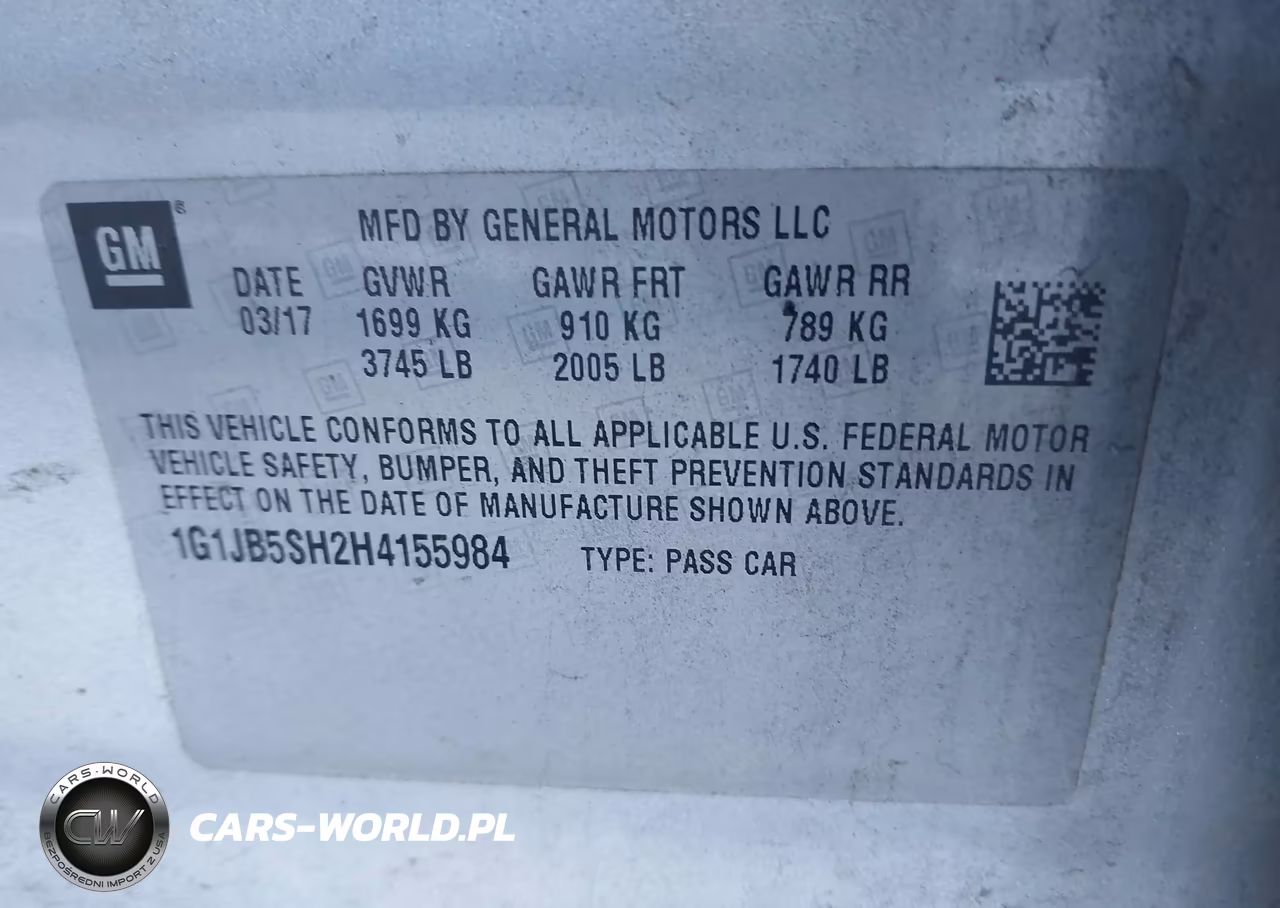2017 Chevrolet Sonic Ls Auto VIN:1G1JB5SH2H4155984 - 9