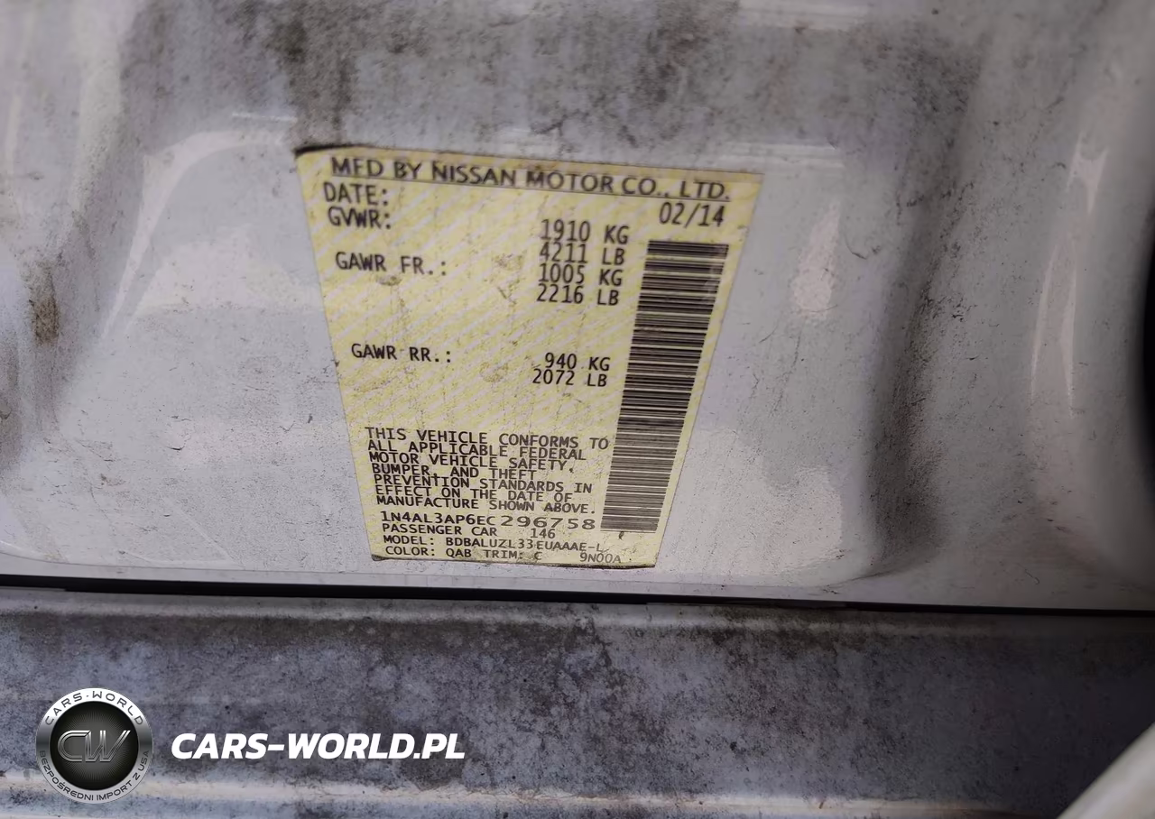 2014 Nissan Altima 2.5 Sv VIN:1N4AL3AP6EC296758 - 9