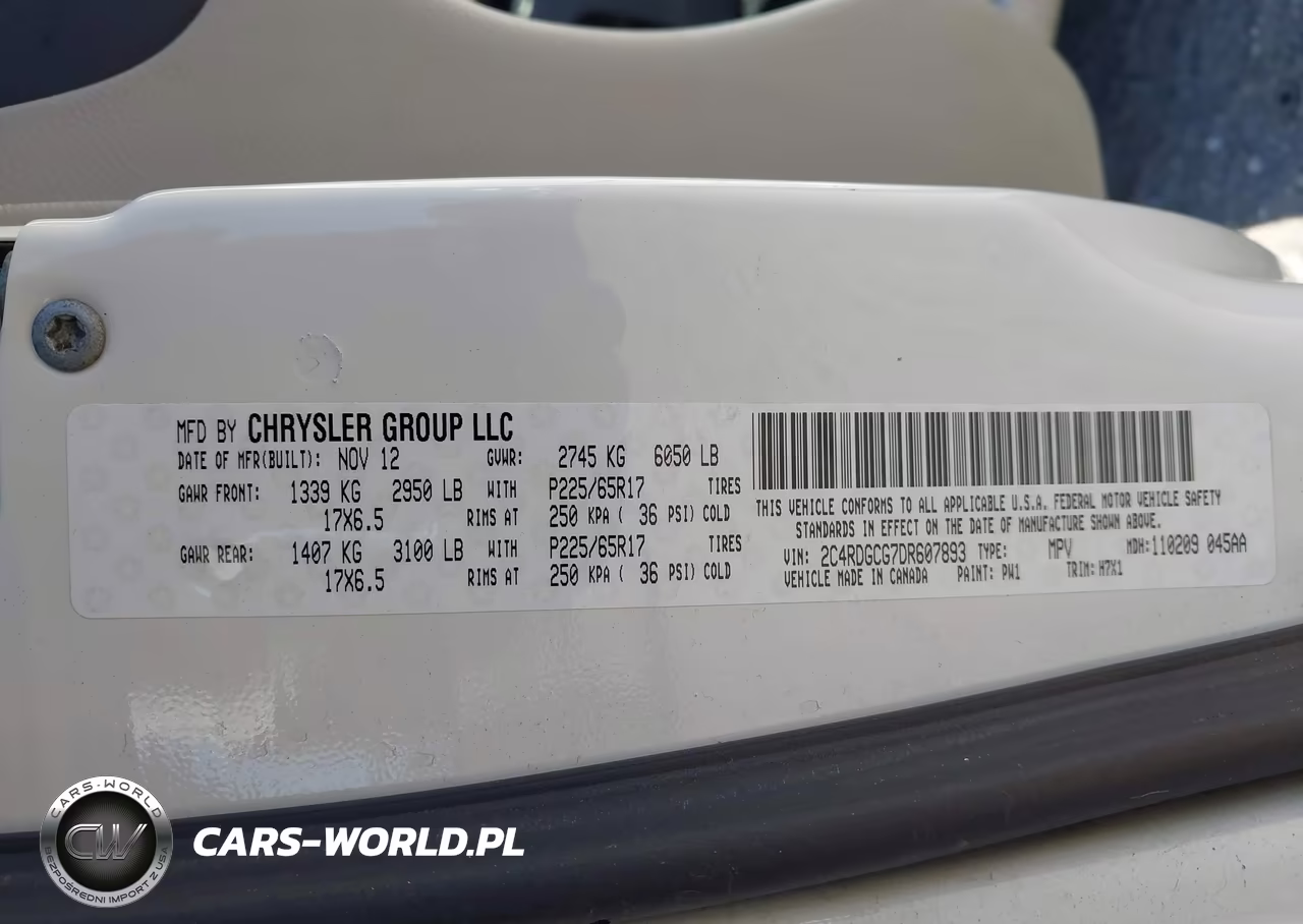 2013 Dodge Grand Caravan Sxt VIN:2C4RDGCG7DR607893 - 9