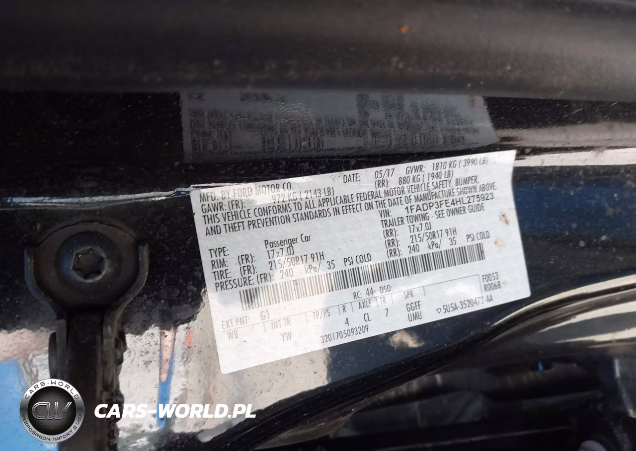 2017 Ford Focus Se VIN:1FADP3FE4HL275923 - 9