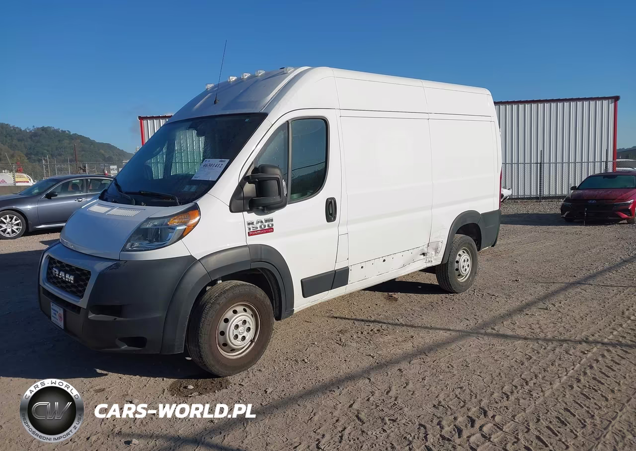 2019 Ram Promaster 1500 High Roof 136 Wb VIN:3C6TRVBG1KE565627 - 2