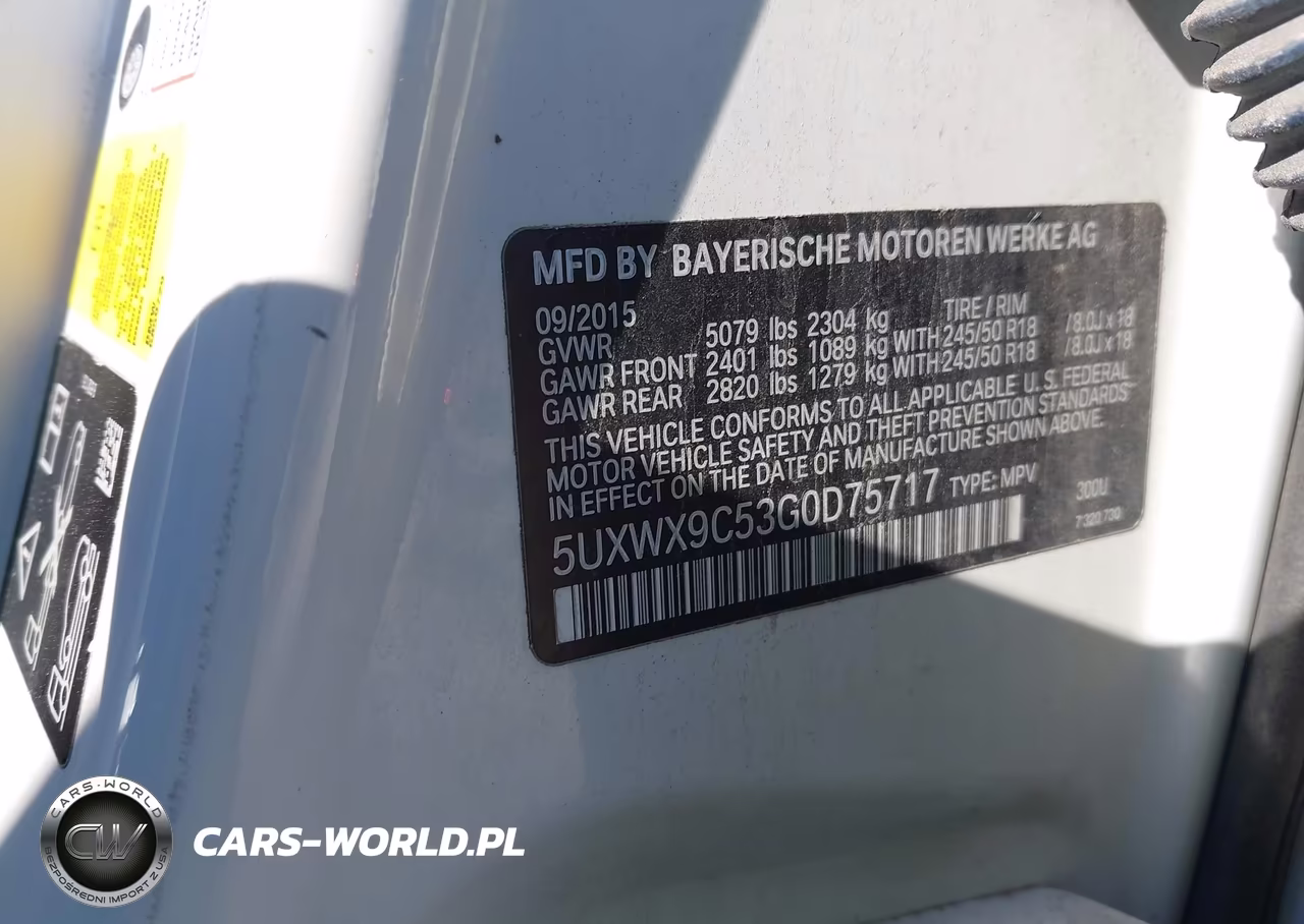 2016 BMW X3 xDrive28I VIN:5UXWX9C53G0D75717 - 9