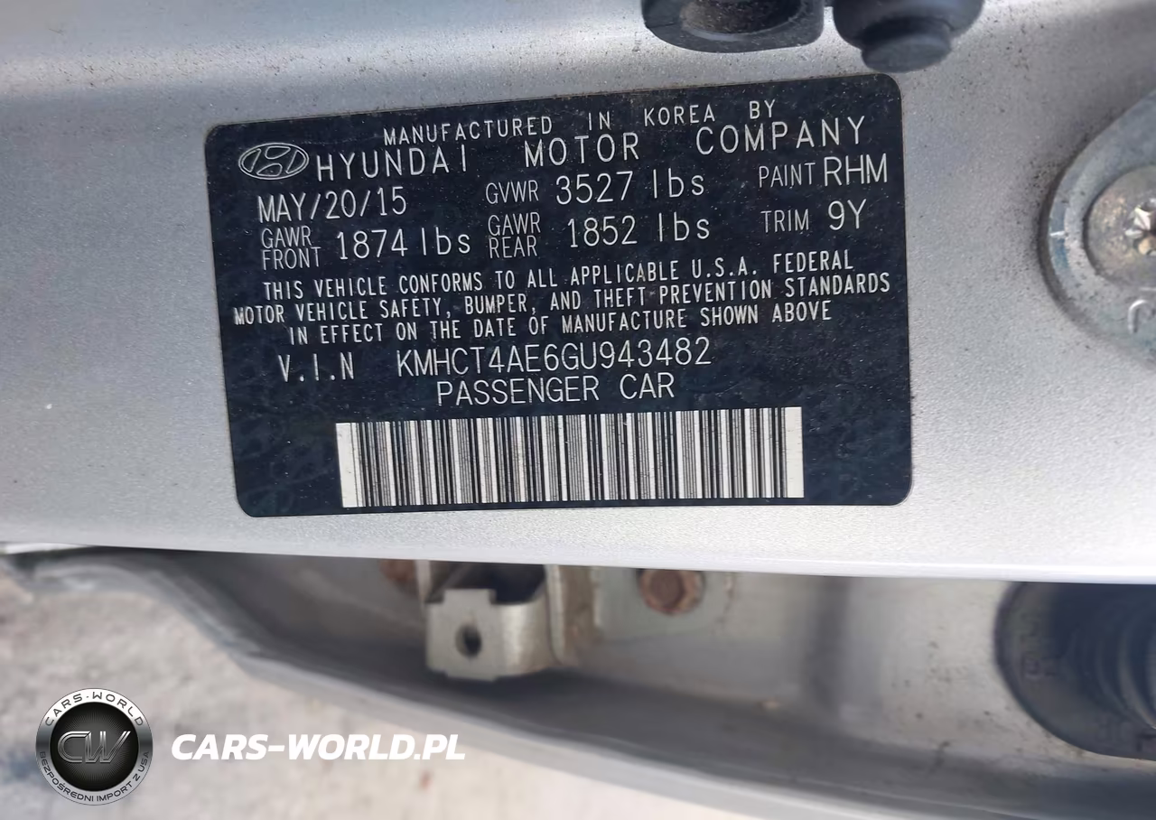 2016 Hyundai Accent Se VIN:KMHCT4AE6GU943482 - 9
