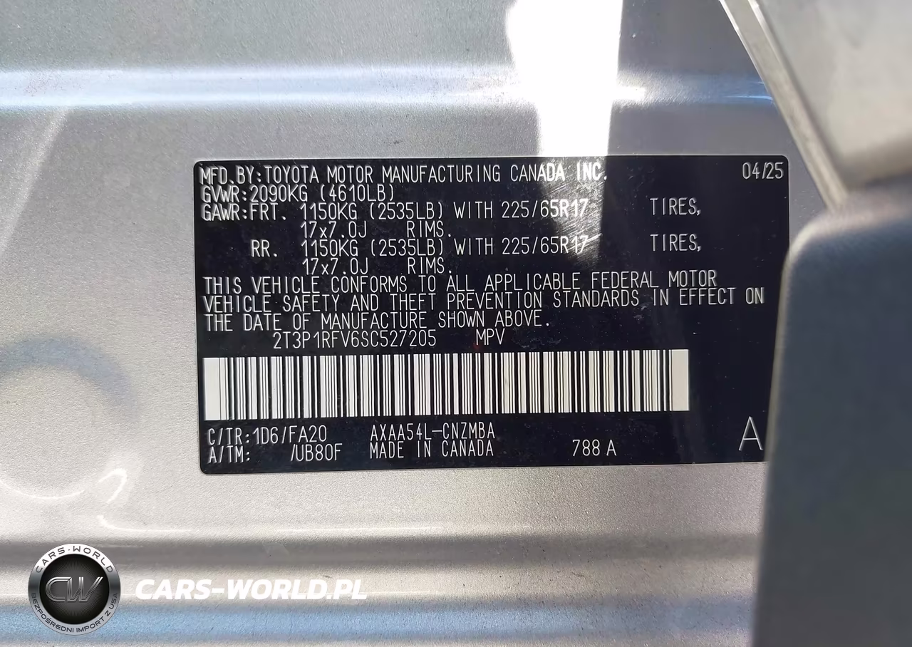 2025 Toyota Rav4 Xle VIN:2T3P1RFV6SC527205 - 17