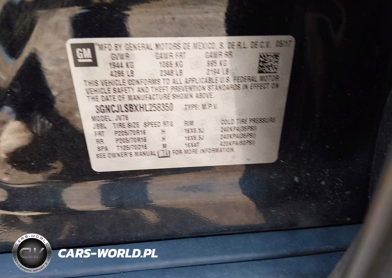 2017 Chevrolet Trax Lt VIN:3GNCJLSBXHL258350 - 9
