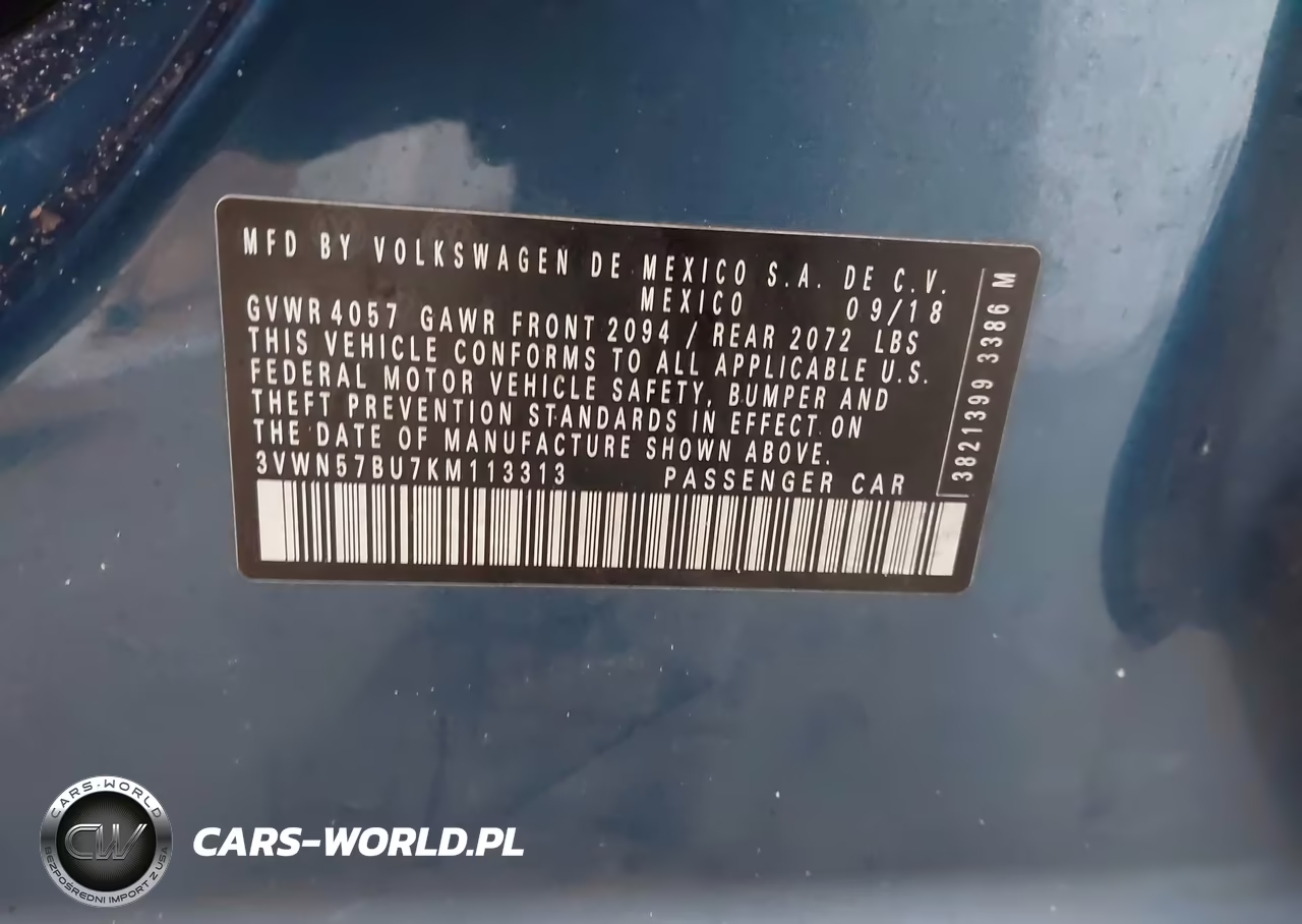 2019 Volkswagen Jetta 1.4T S VIN:3VWN57BU7KM113313 - 9