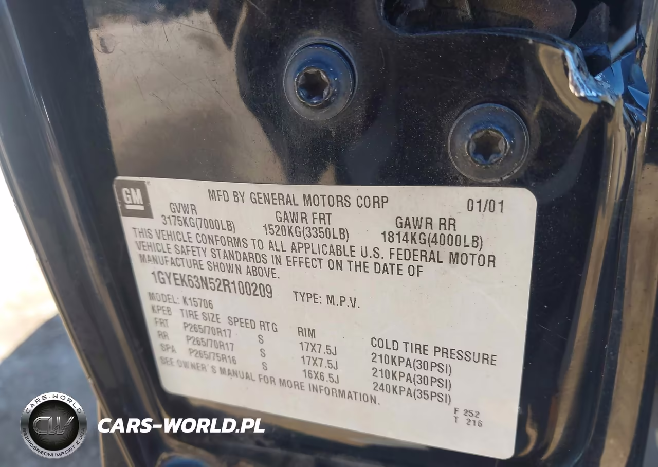 2002 Cadillac Escalade Standard VIN:1GYEK63N52R100209 - 9