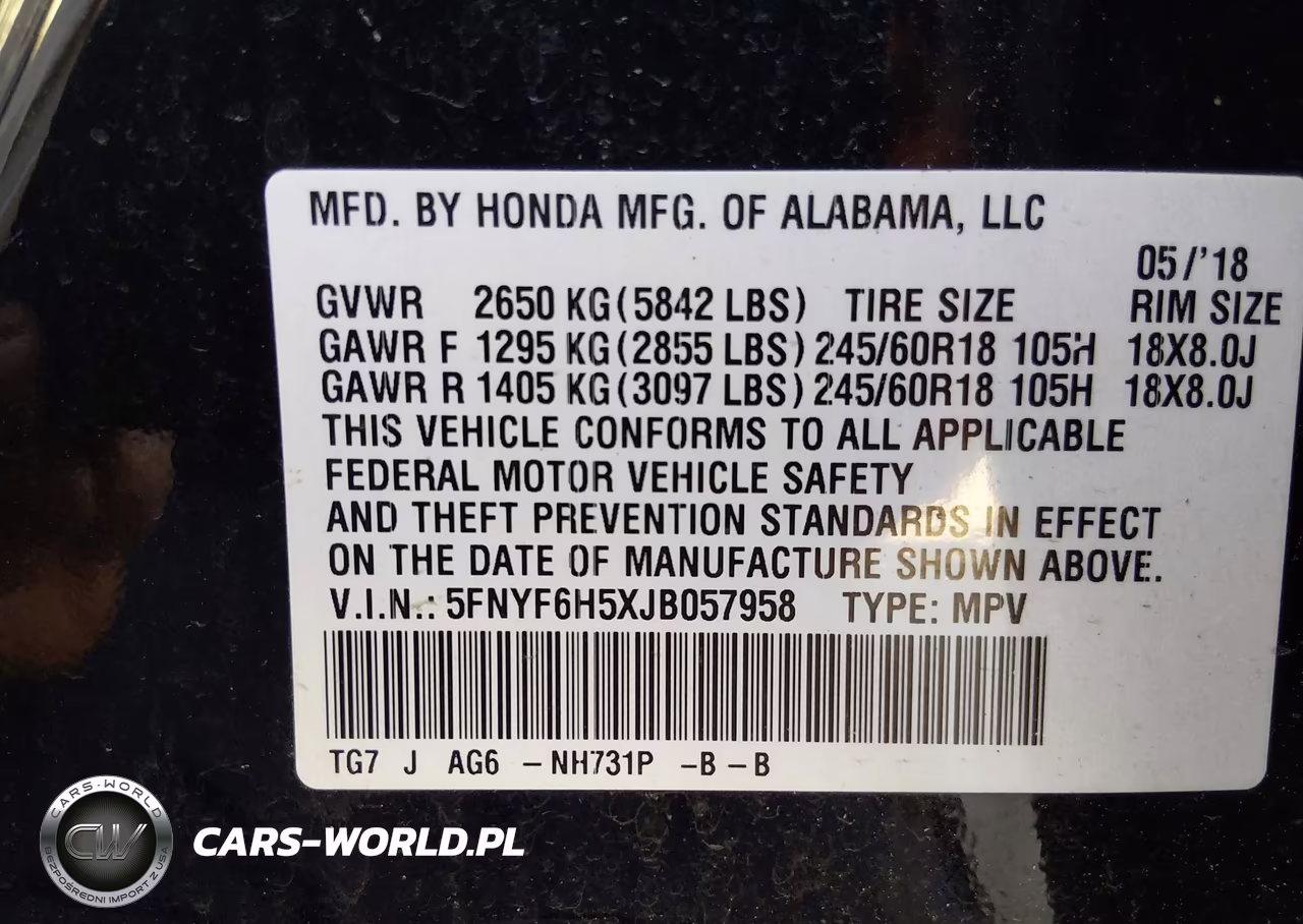 2018 Honda Pilot Ex-L VIN:5FNYF6H5XJB057958 - 9