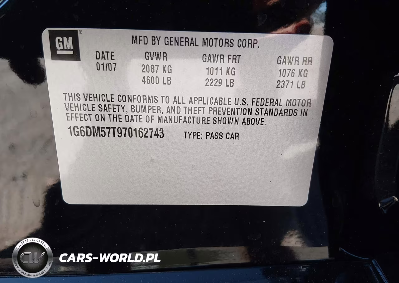 2007 Cadillac Cts Standard VIN:1G6DM57T970162743 - 9