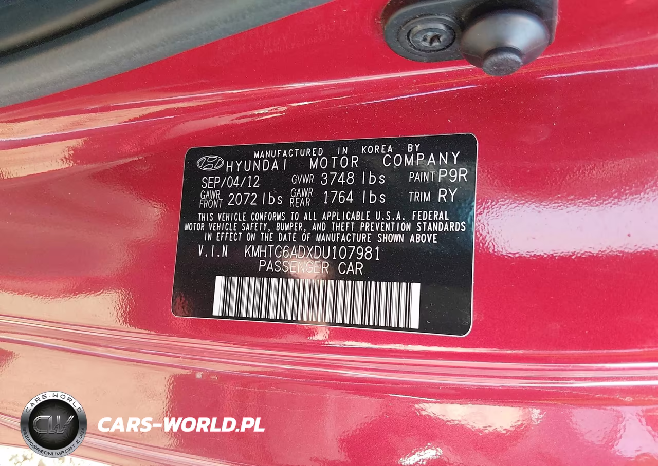 2013 Hyundai Veloster Base W-Gray VIN:KMHTC6ADXDU107981 - 9