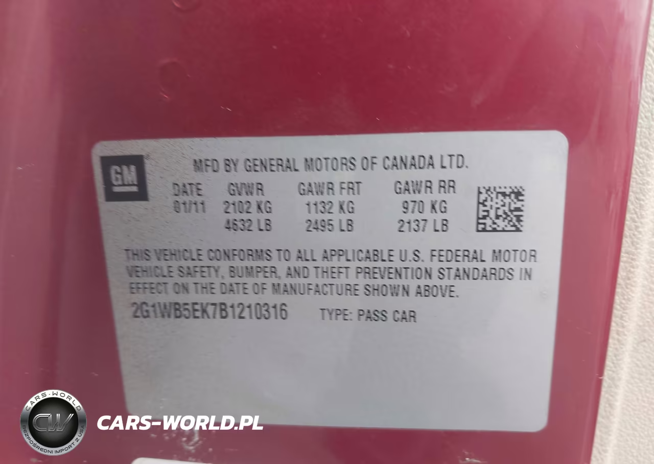 2011 Chevrolet Impala Lt VIN:2G1WB5EK7B1210316 - 9
