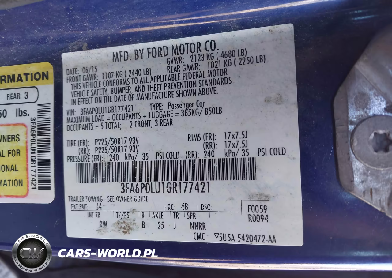 2016 Ford Fusion Hybrid Se VIN:3FA6P0LU1GR177421 - 9