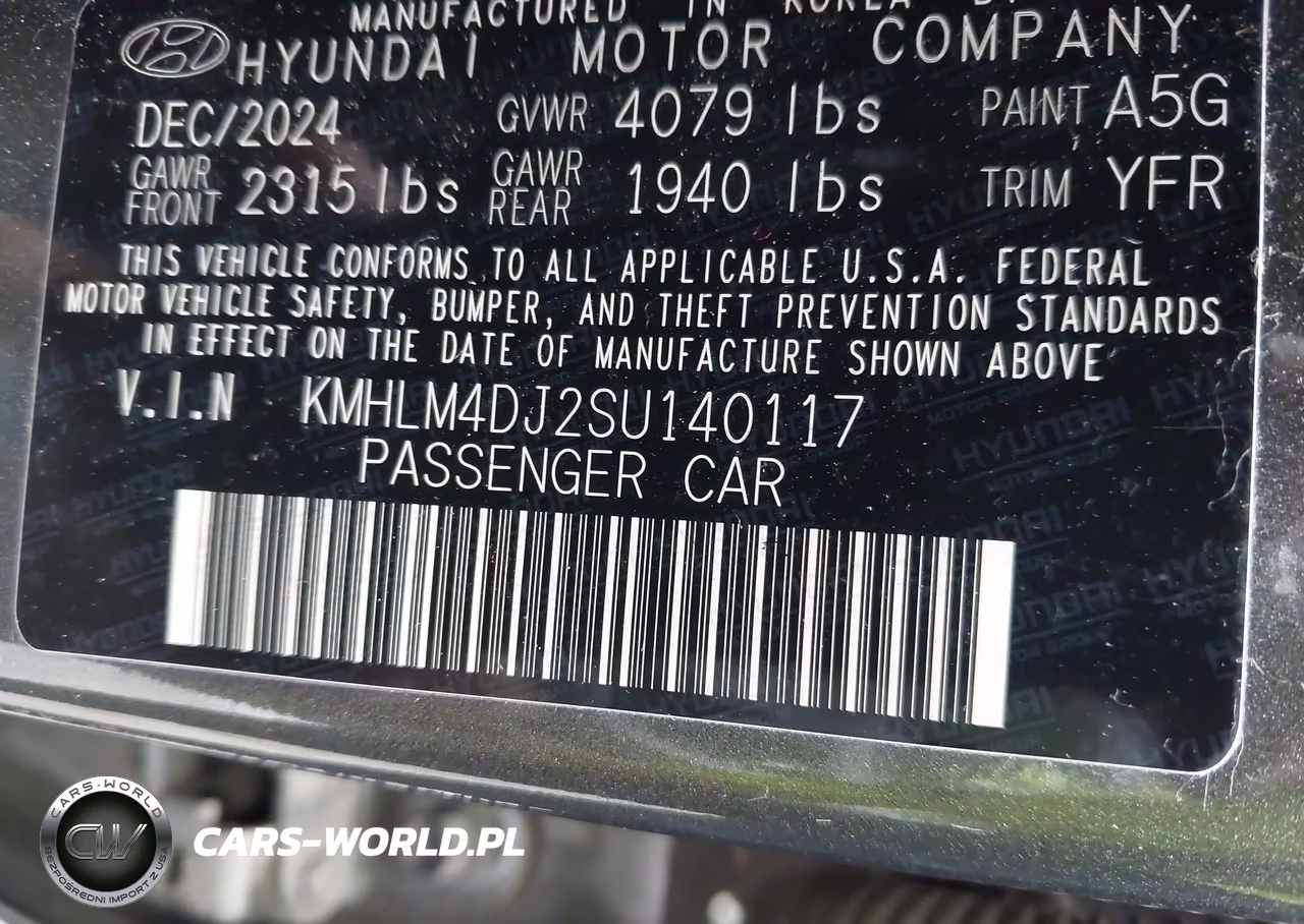 2025 Hyundai Elantra Hybrid Blue VIN:KMHLM4DJ2SU140117 - 9