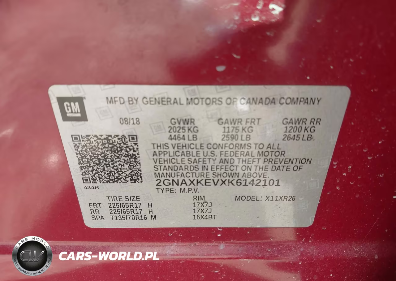 2019 Chevrolet Equinox Lt VIN:2GNAXKEVXK6142101 - 9