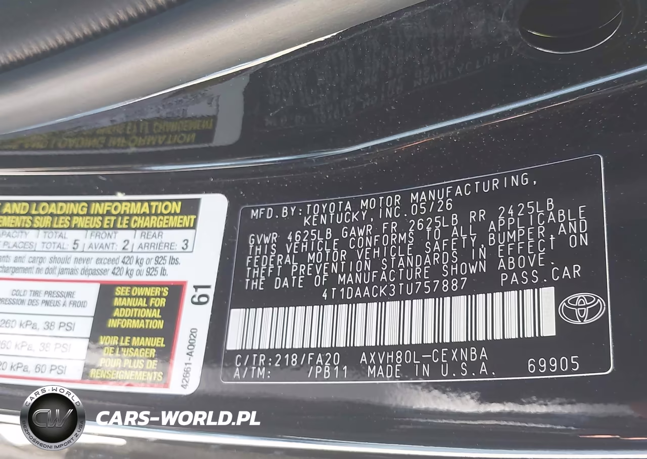 2026 Toyota Camry Le VIN:4T1DAACK3TU757887 - 9