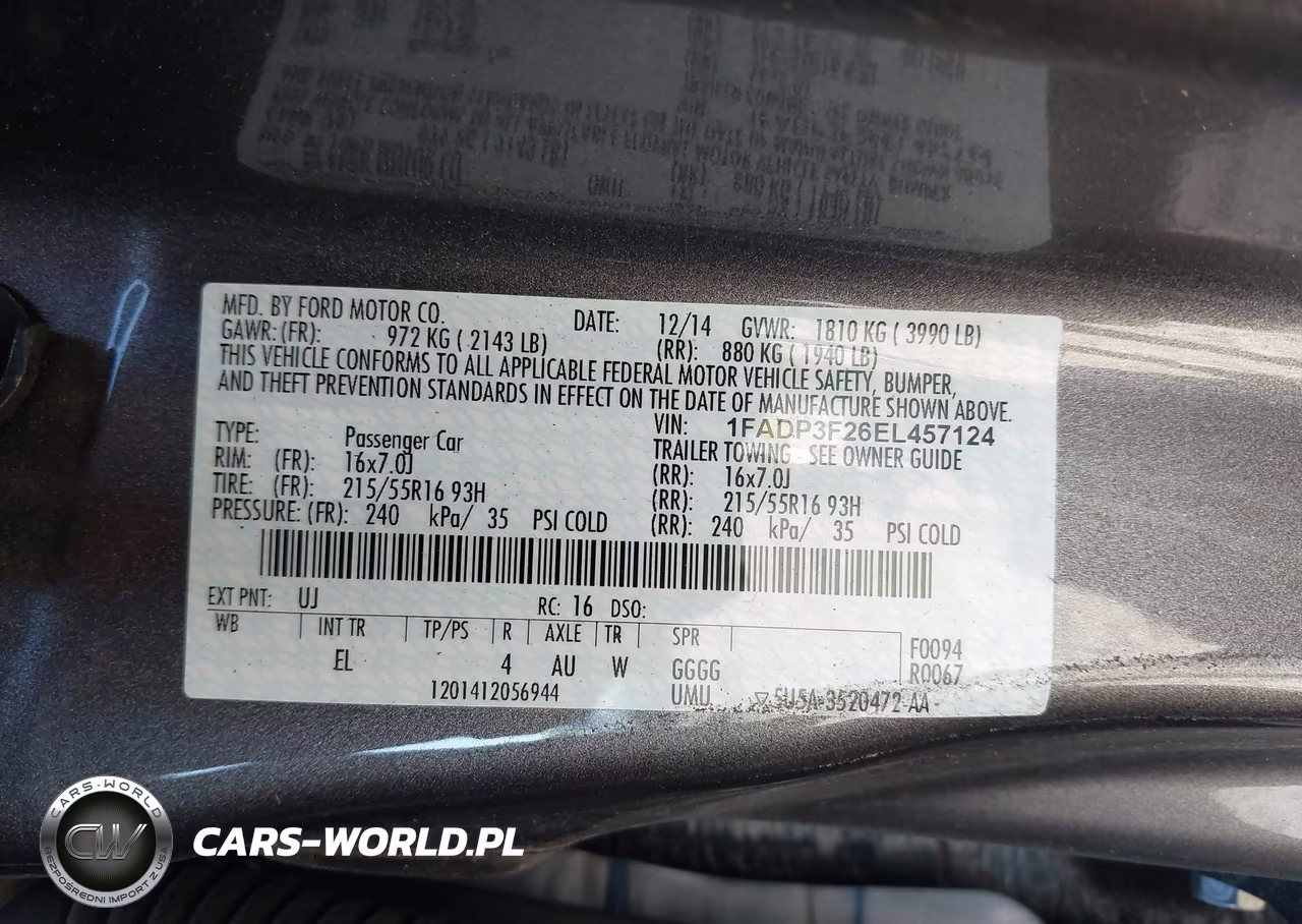 2014 Ford Focus Se VIN:1FADP3F26EL457124 - 9
