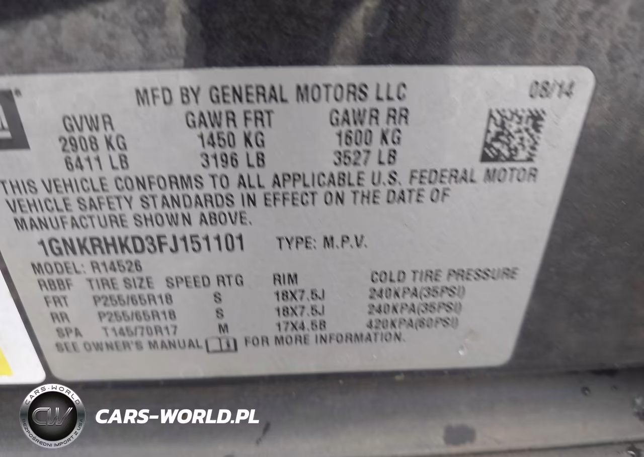 2015 Chevrolet Traverse 2Lt VIN:1GNKRHKD3FJ151101 - 9