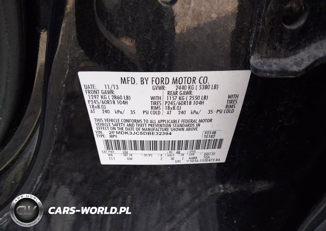 2013 Ford Edge Sel VIN:2FMDK3JC5DBE32394 - 9