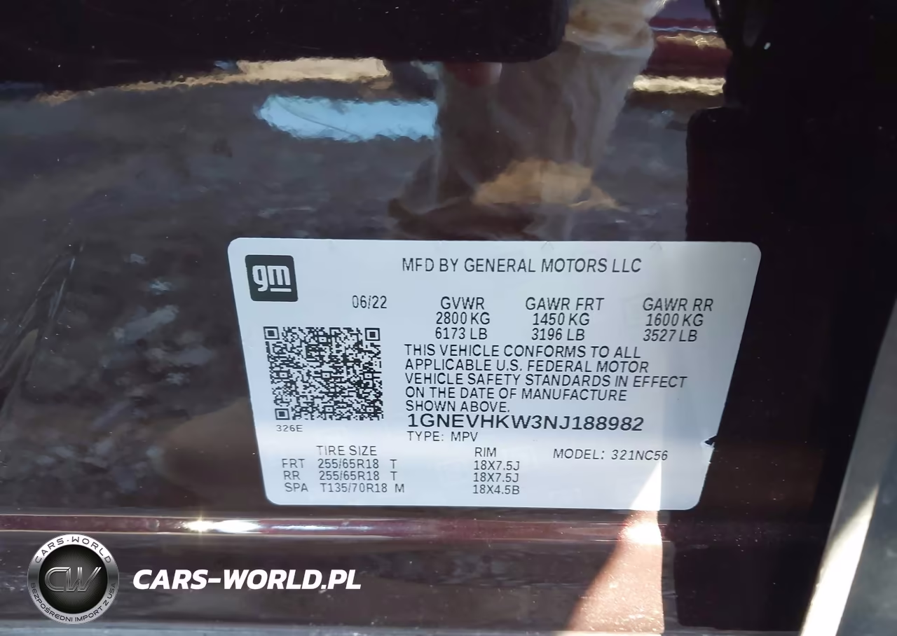 2022 Chevrolet Traverse Awd Lt Leather VIN:1GNEVHKW3NJ188982 - 9