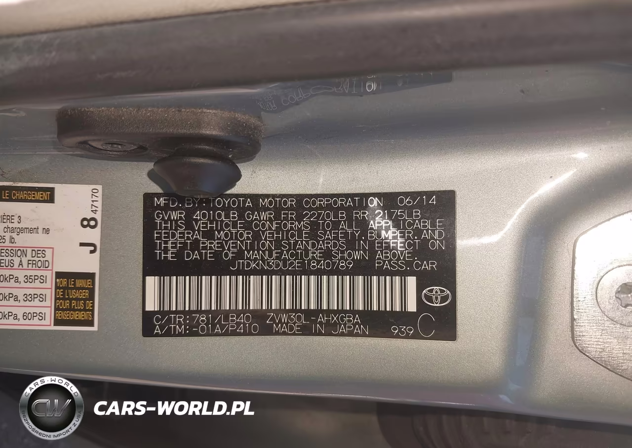 2014 Toyota Prius Four VIN:JTDKN3DU2E1840789 - 9