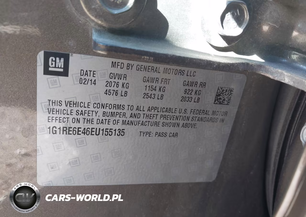 2014 Chevrolet Volt VIN:1G1RE6E46EU155135 - 9