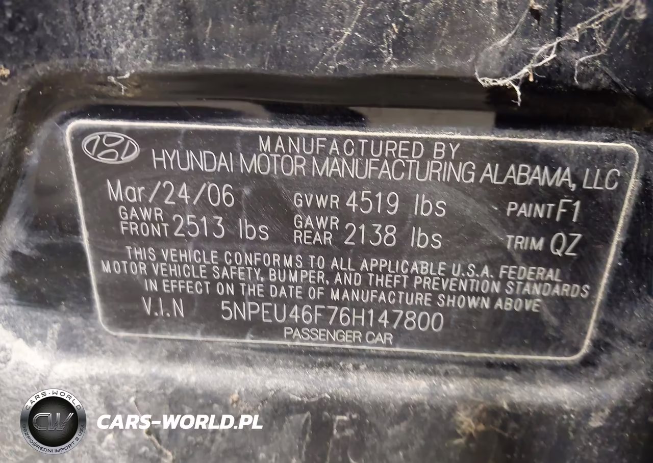 2006 Hyundai Sonata Gls V6-Lx V6 VIN:5NPEU46F76H147800 - 9