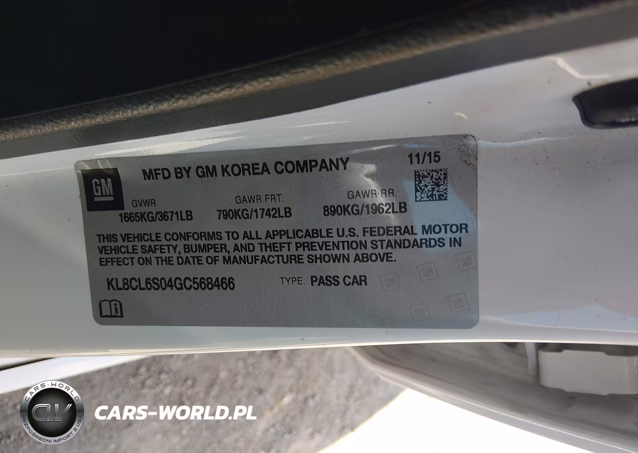 2016 Chevrolet Spark Ev 2Lt VIN:KL8CL6S04GC568466 - 9