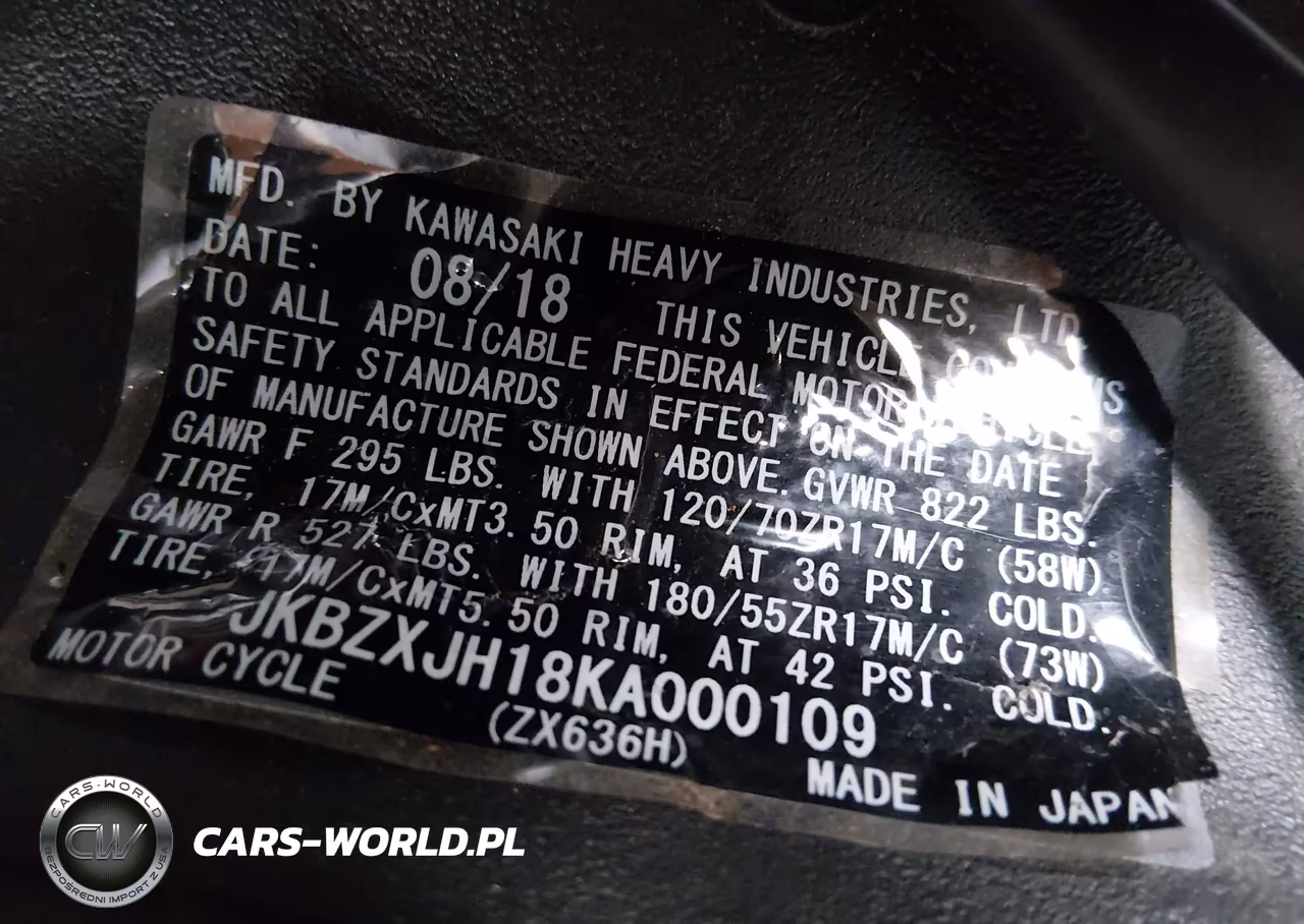 2019 Kawasaki Zx636 K VIN:JKBZXJH18KA000109 - 10