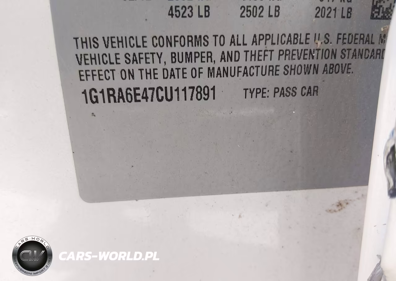 2012 Chevrolet Volt VIN:1G1RA6E47CU117891 - 9