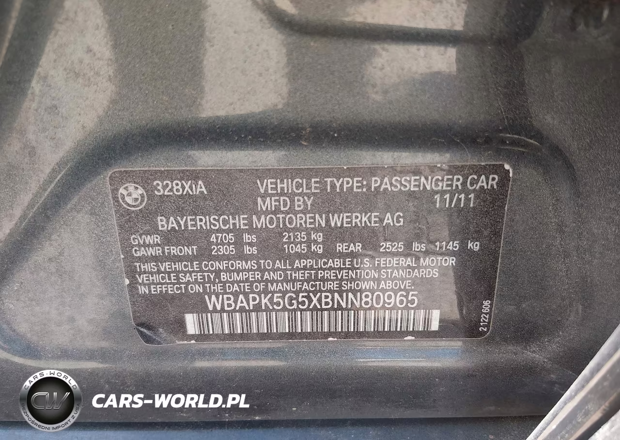 2011 BMW 328I xDrive VIN:WBAPK5G5XBNN80965 - 9
