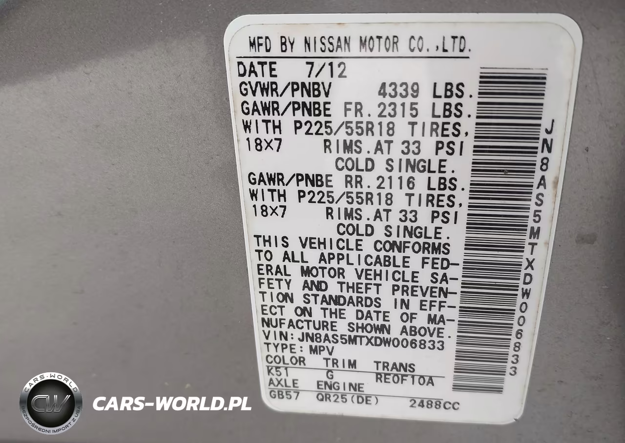 2013 Nissan Rogue Sv W-Sl Pkg VIN:JN8AS5MTXDW006833 - 9