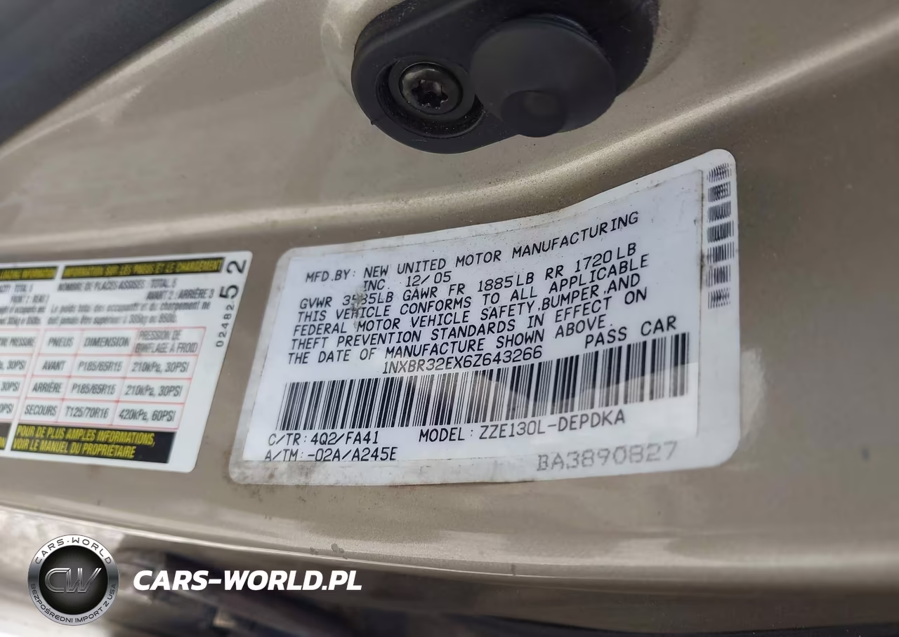 2006 Toyota Corolla Ce VIN:1NXBR32EX6Z643266 - 9