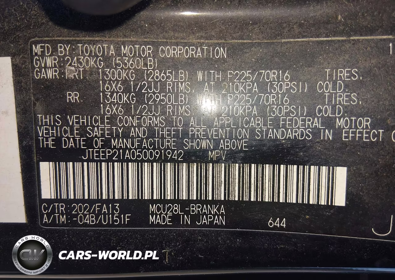 2005 Toyota Highlander V6 VIN:JTEEP21A050091942 - 9