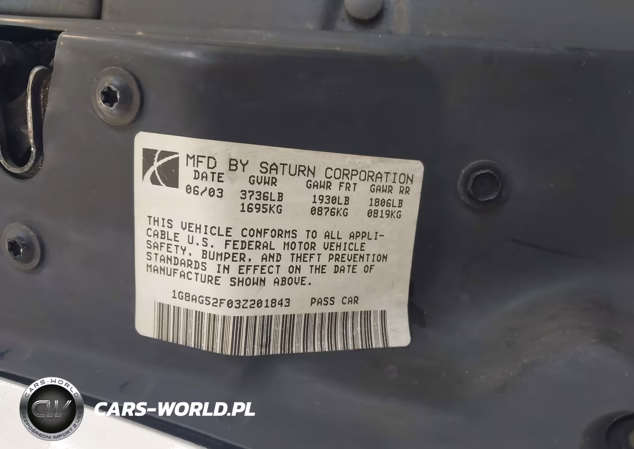 2003 Saturn Ion 1 VIN:1G8AG52F03Z201843 - 9
