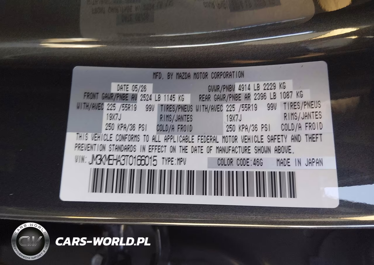2026 Mazda Cx-5 2.5 S Premium Plus VIN:JM3KMEHA3T0166015 - 9