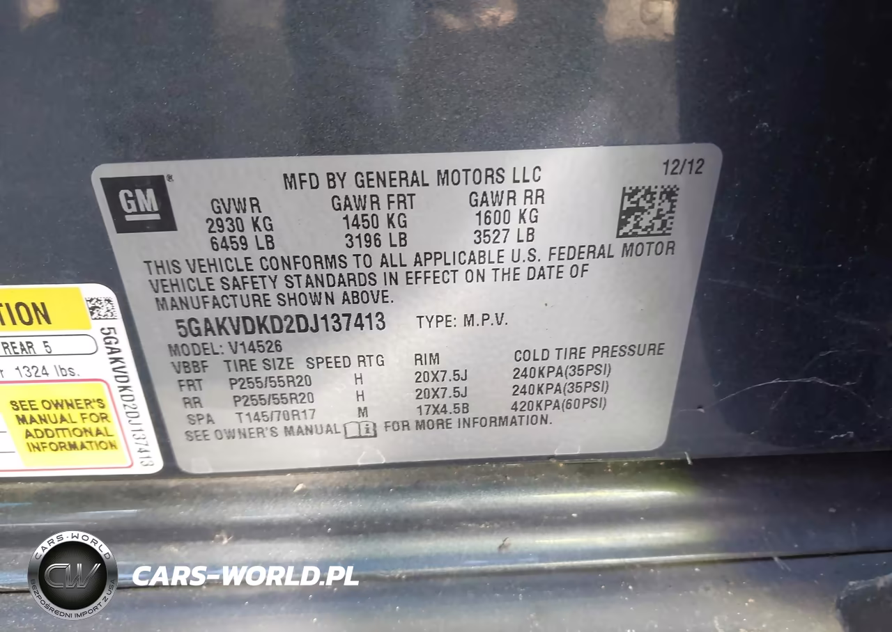 2013 Buick Enclave Premium VIN:5GAKVDKD2DJ137413 - 9